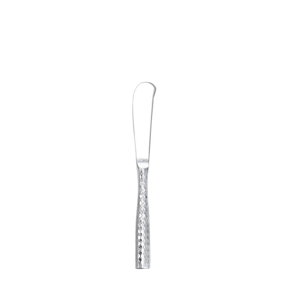 Fortessa 6 9/10" Butter Knife with 18/10 Stainless Grade, Lucca Faceted Pattern (1.5.102.FC.053)