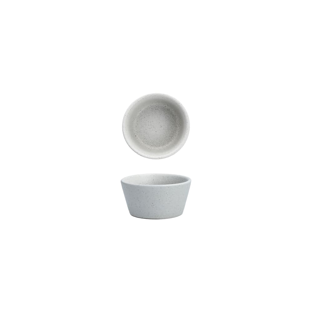 Fortessa 3 1/5 oz Round Paleo Nivo Bowl - China, Ash (3300.073GY)