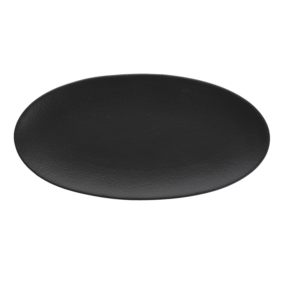 Fortessa 9 x 4 1/2" Oval Paleo Fish Platter - China, Flint (3300.728BK)