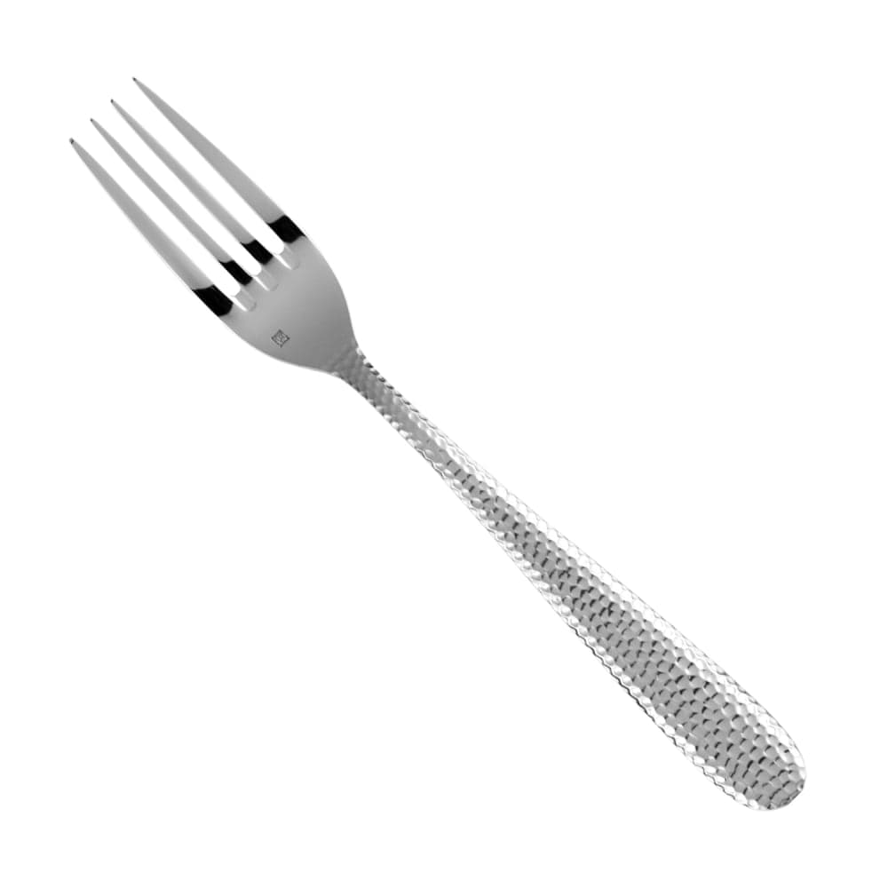 Fortessa 7 9/10" Apollo Table Fork with 18/0 Stainless Grade, Hammered Pattern (DVMETD700002)