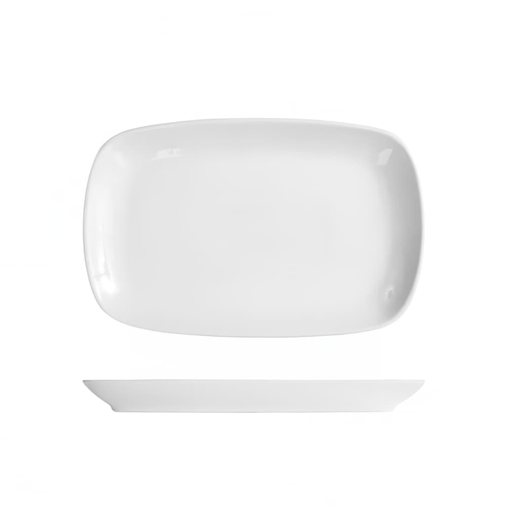 Fortessa 12 1/2" x 8" Rectangular Coupe du Jour Platter - China, White (TC7200.DV.59)