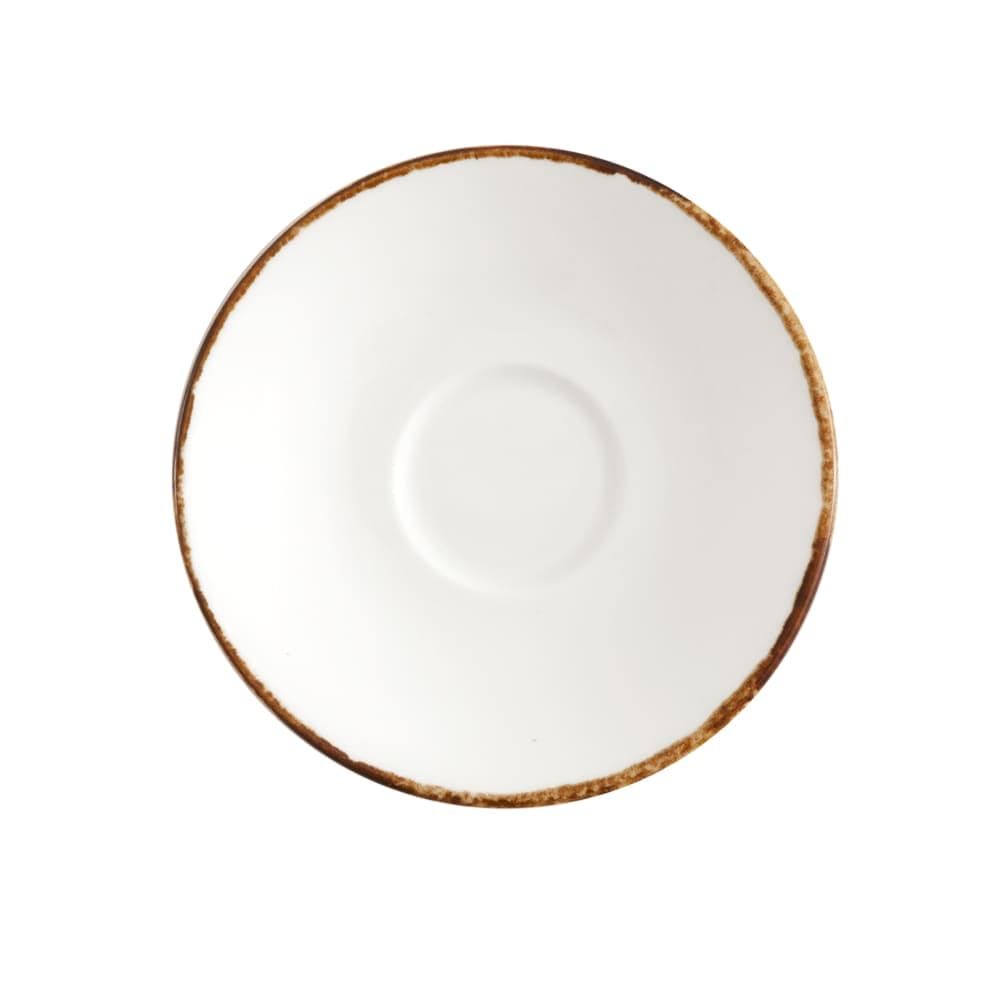 Fortessa 4 3/4" Round Spice Salt Espresso Saucer - China, White (TC7400.DV.4.07)