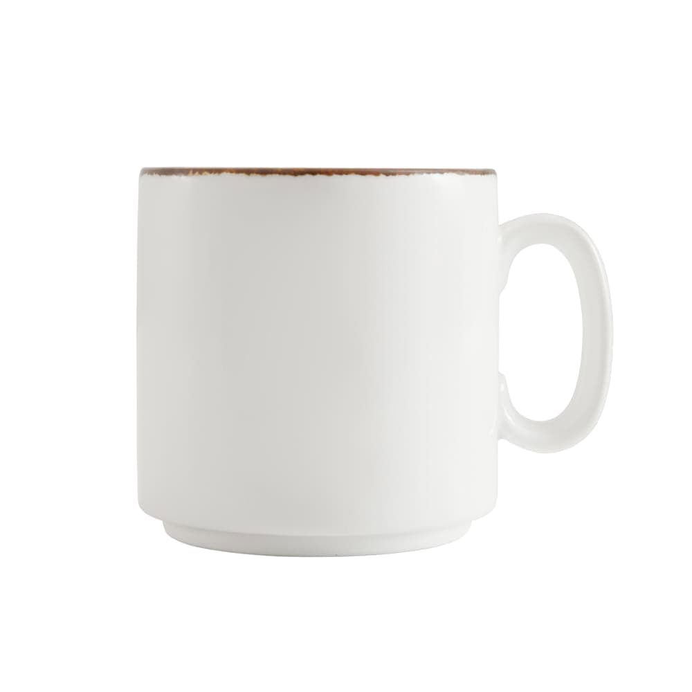 Fortessa 9 1/2 oz Spice Salt Coffee Mug - China, White (TC7400.DV.4.08)