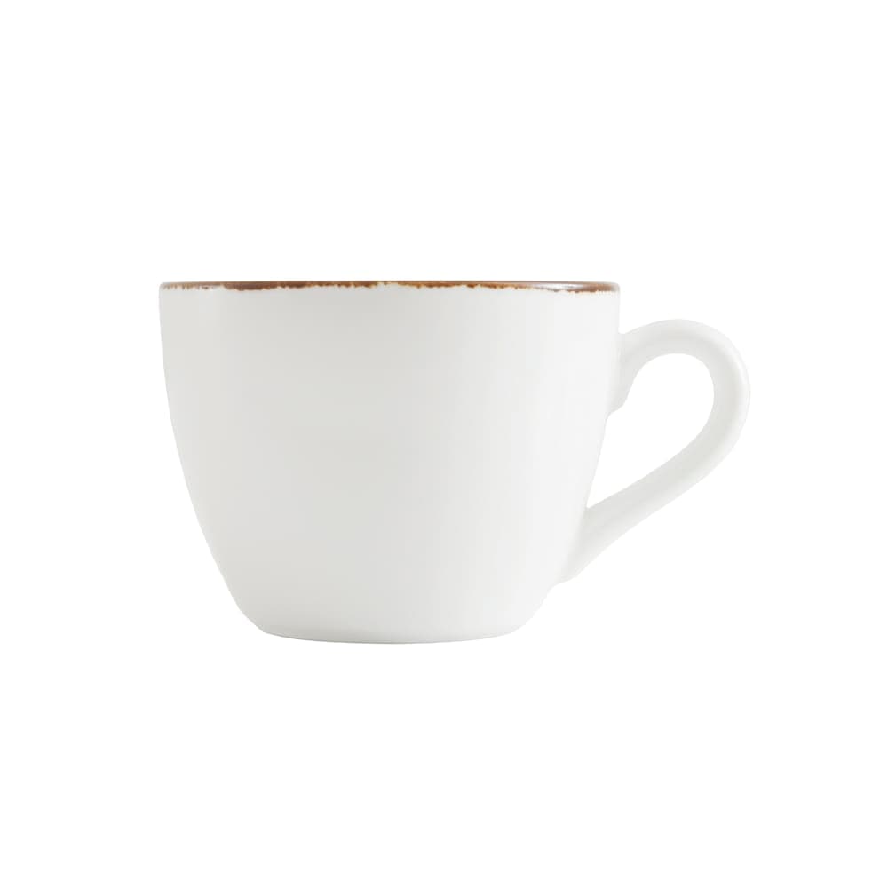Fortessa 7 oz Spice Salt Coffee Cup - China, White (TC7400.DV.4.10)