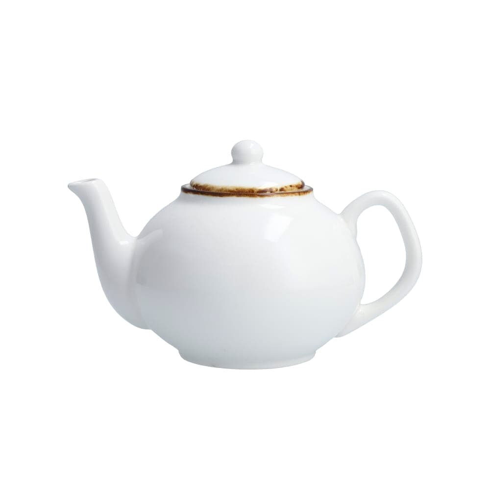 Fortessa 16 oz Spice Salt Tea Pot w/Lid - China, White (TC7400.DV.4.36)