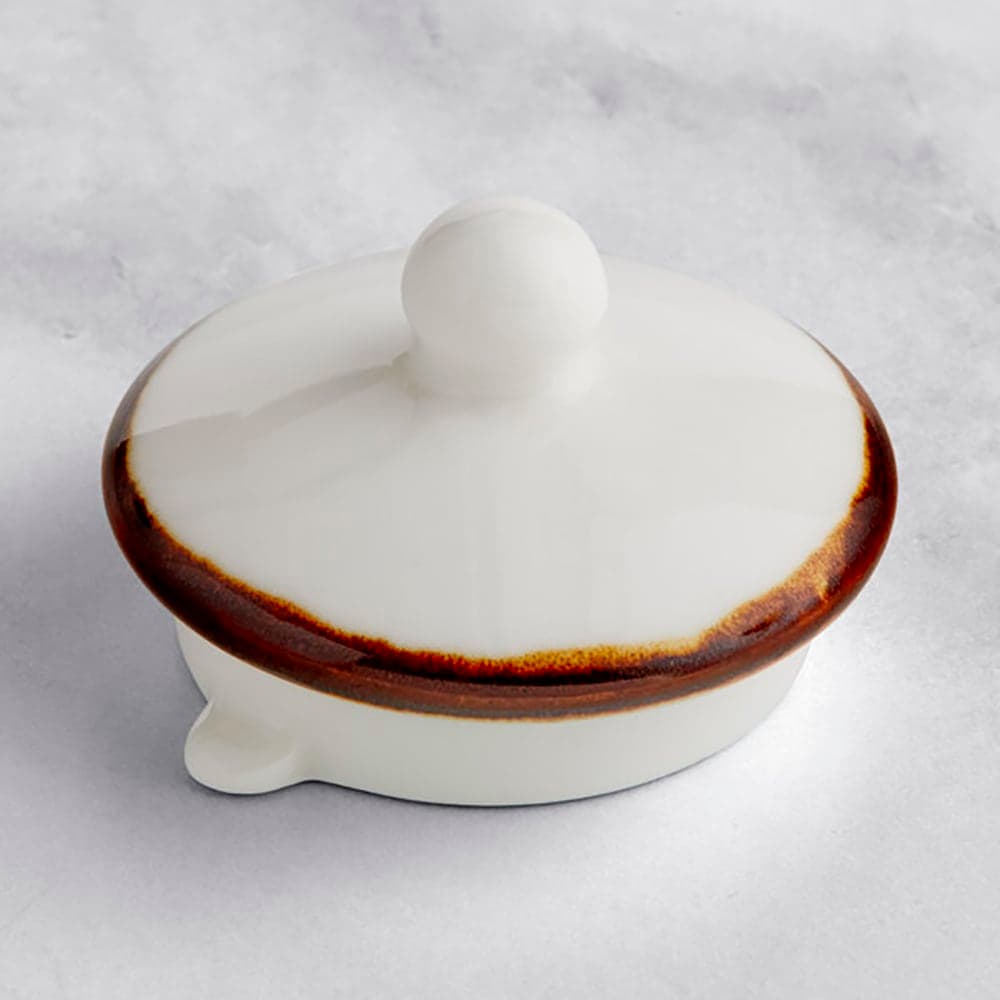 Fortessa Spice Salt Tea Pot Lid - China, White (TC7400.DV.4.36L)
