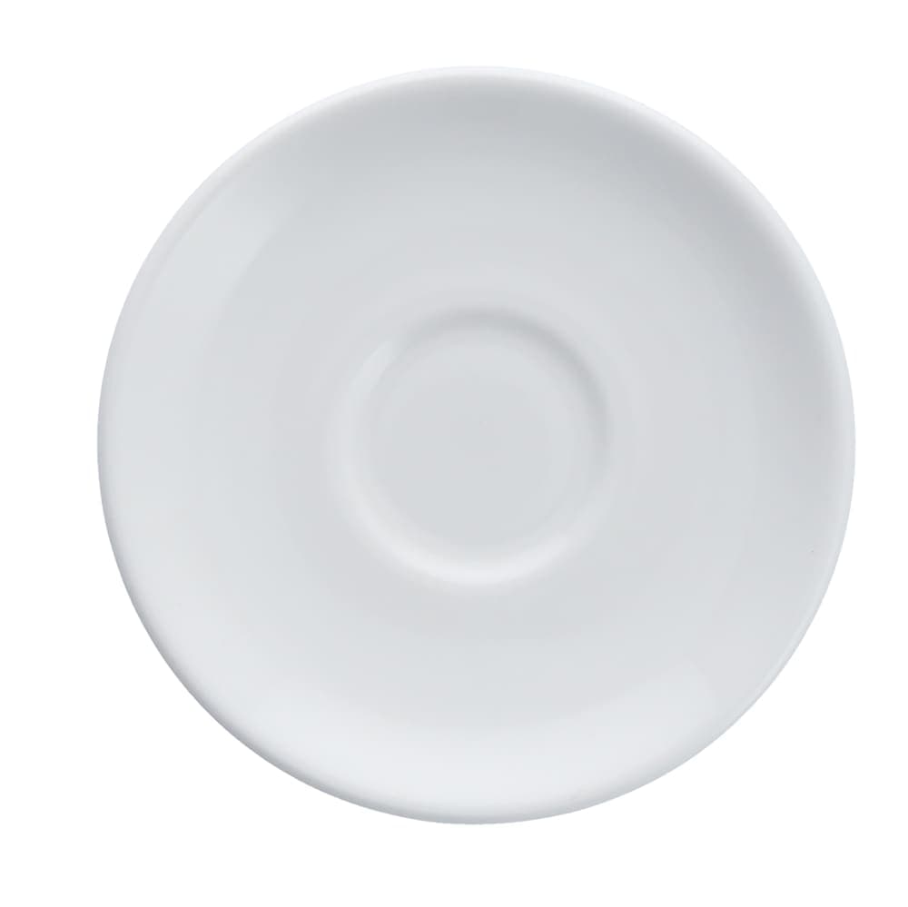 Fortessa 4 3/4" Round Serena Espresso Saucer - China, White (TC7600.DV.07)