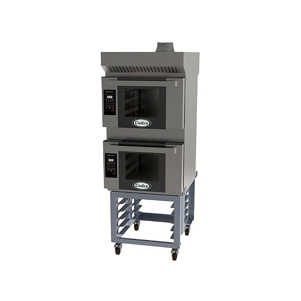 Cadco BLS-3HLD-2H Double Half Size Electric Convection Oven - 3.3kW, 208-240v/1ph
