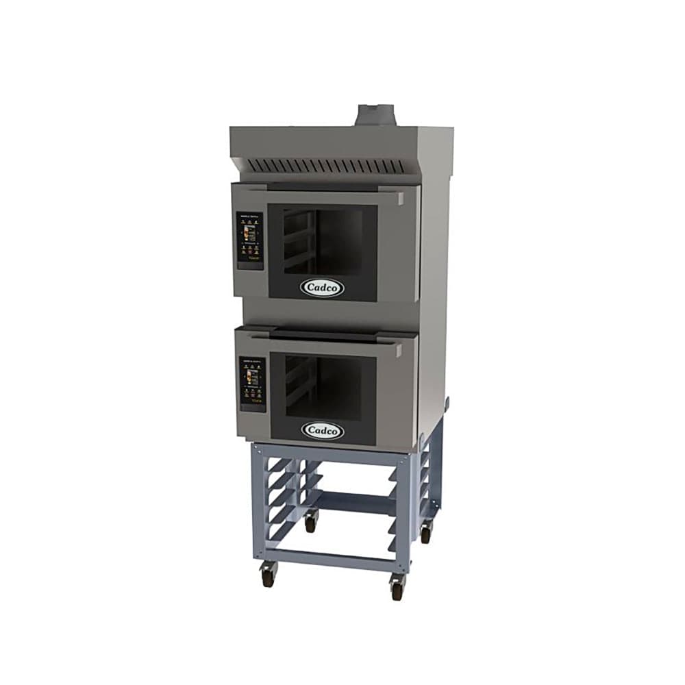 Cadco BLS-3HTD-2H Double Half Size Electric Convection Oven - 7.6kW, 208-240v/1ph