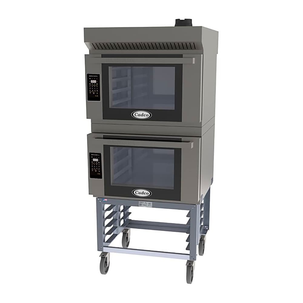 Cadco BLS-4FLD-2H Double Full Size Electric Convection Oven - 7.6kW, 208-240v/1ph