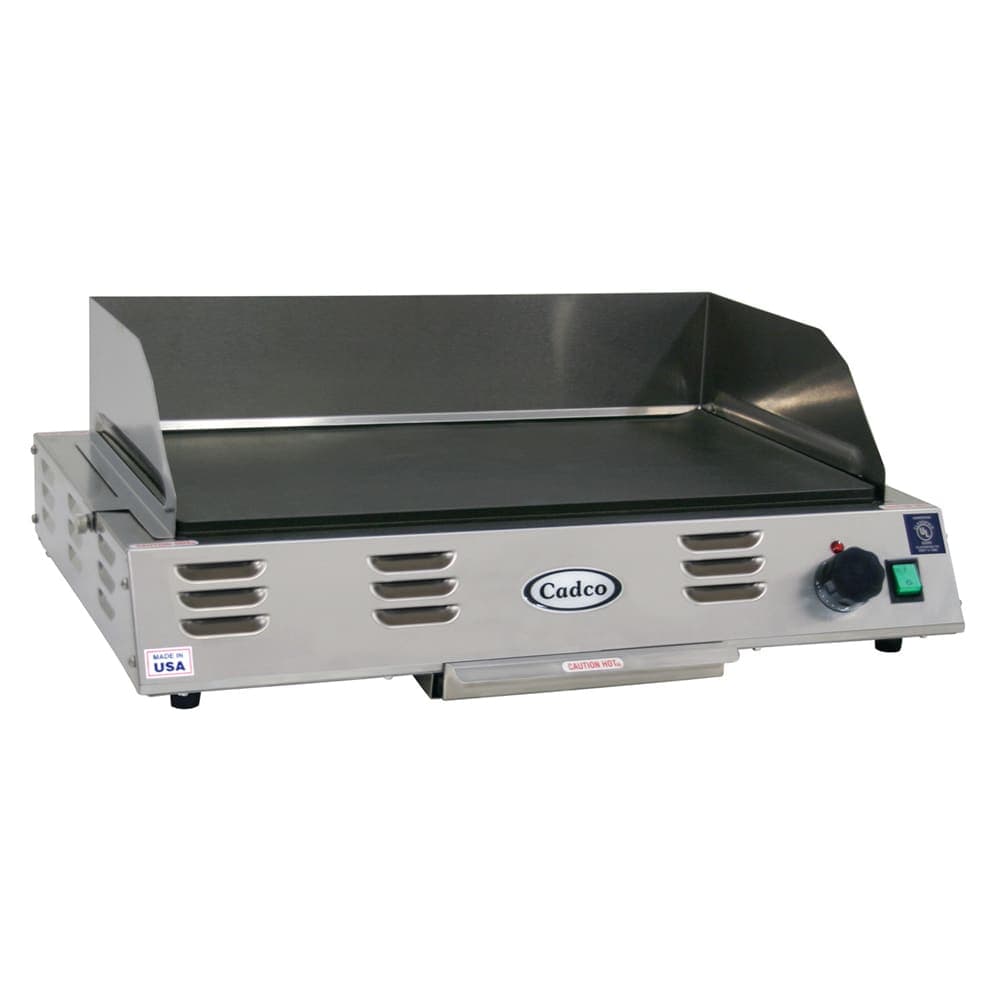 Cadco CG-10 21" Electric Griddle w/ Thermostatic Controls - 1" Non Stick Plate, 120v
