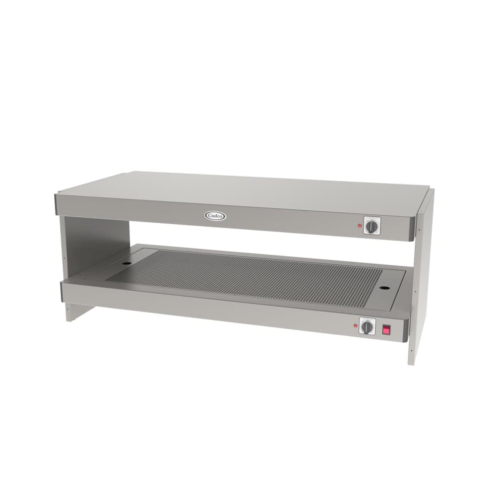Cadco PGW-15 52"W Self Service Countertop Heated Display Shelf - (2) Shelves, 120v