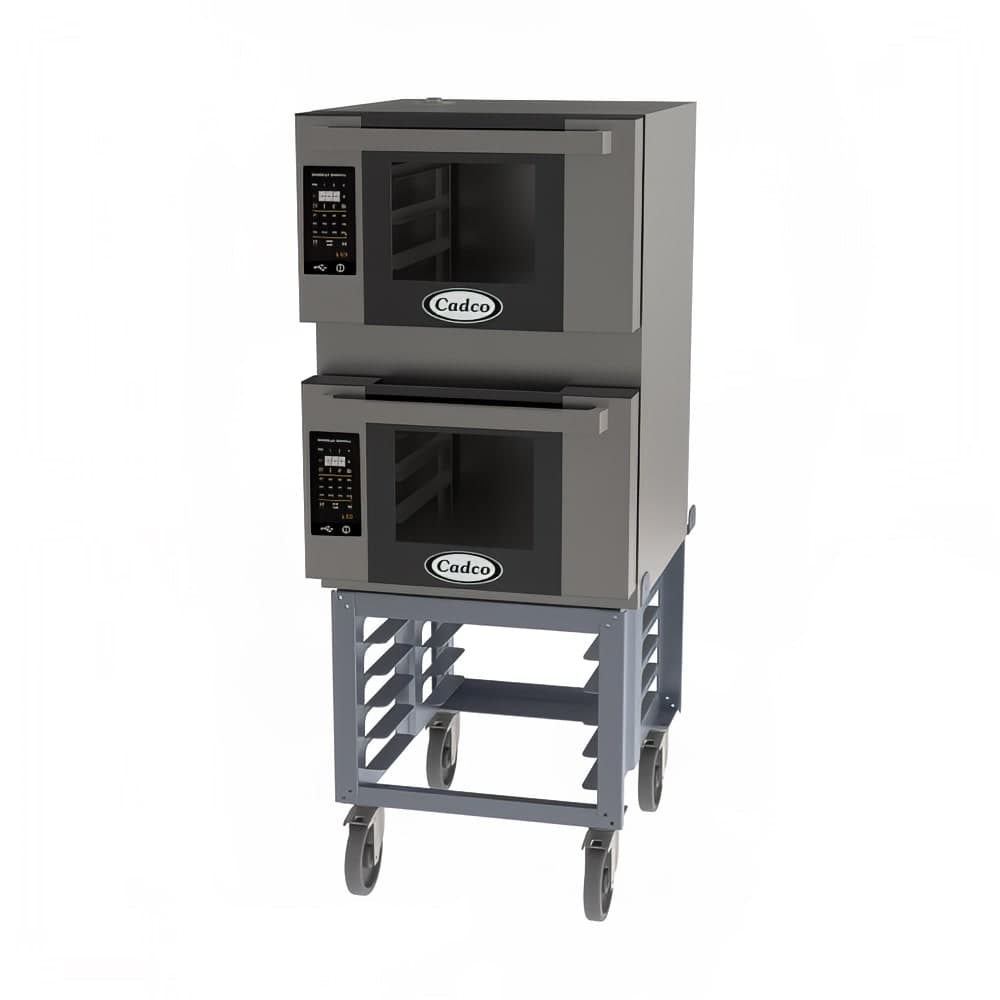 Cadco BLS-3HLD-2 Double Half Size Electric Convection Oven - 6.6kW, 208-240v/1ph