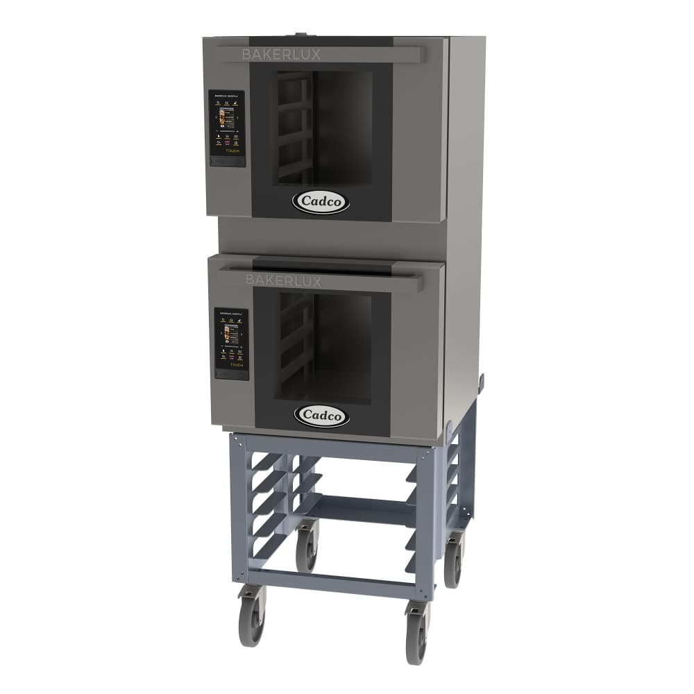 Cadco BLS-4HTD-2 Double Half Size Electric Convection Oven - 7.6kW, 208-240v/1ph