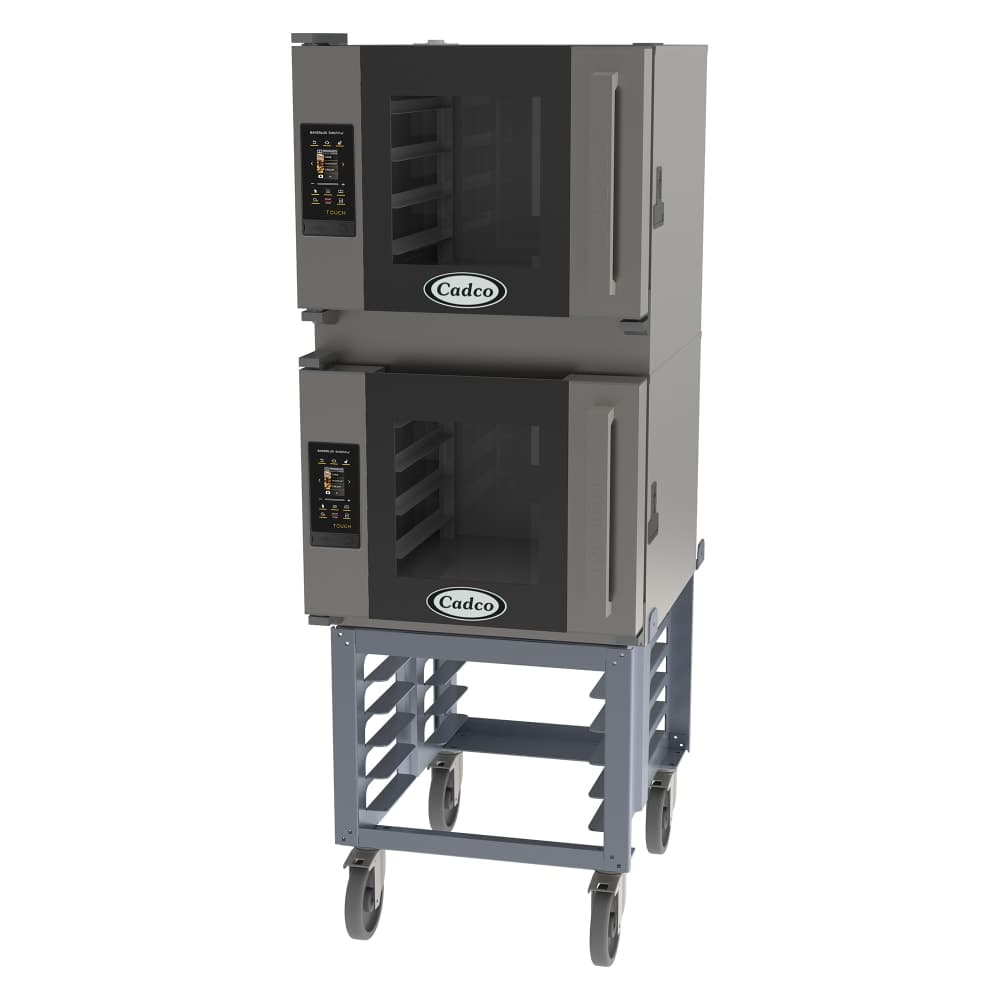 Cadco BLS-4HTR-2 Double Half Size Electric Convection Oven - 7.6kW, 208-240v/1ph