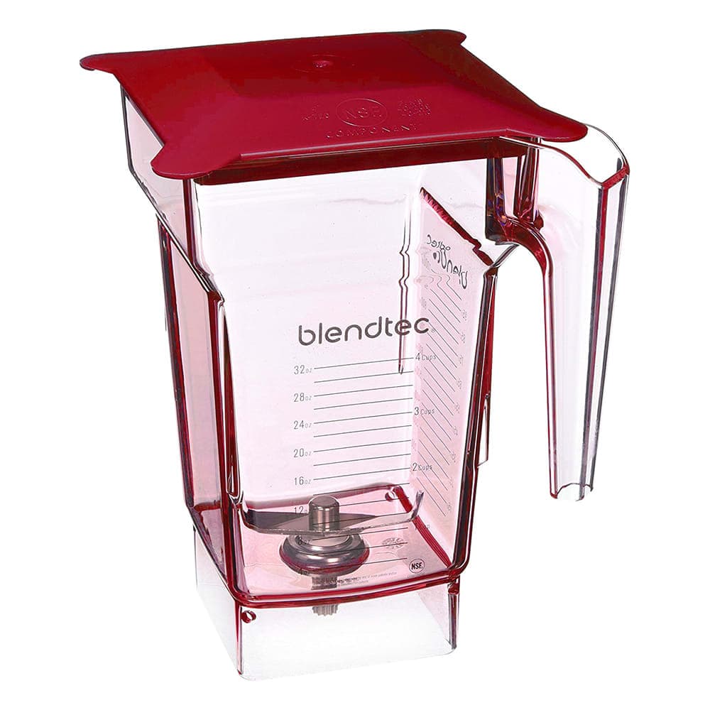 Blendtec FOURSIDERED-H 75 oz FourSide Blender Jar w/ Hard Lid & Wingtip Blade, Red
