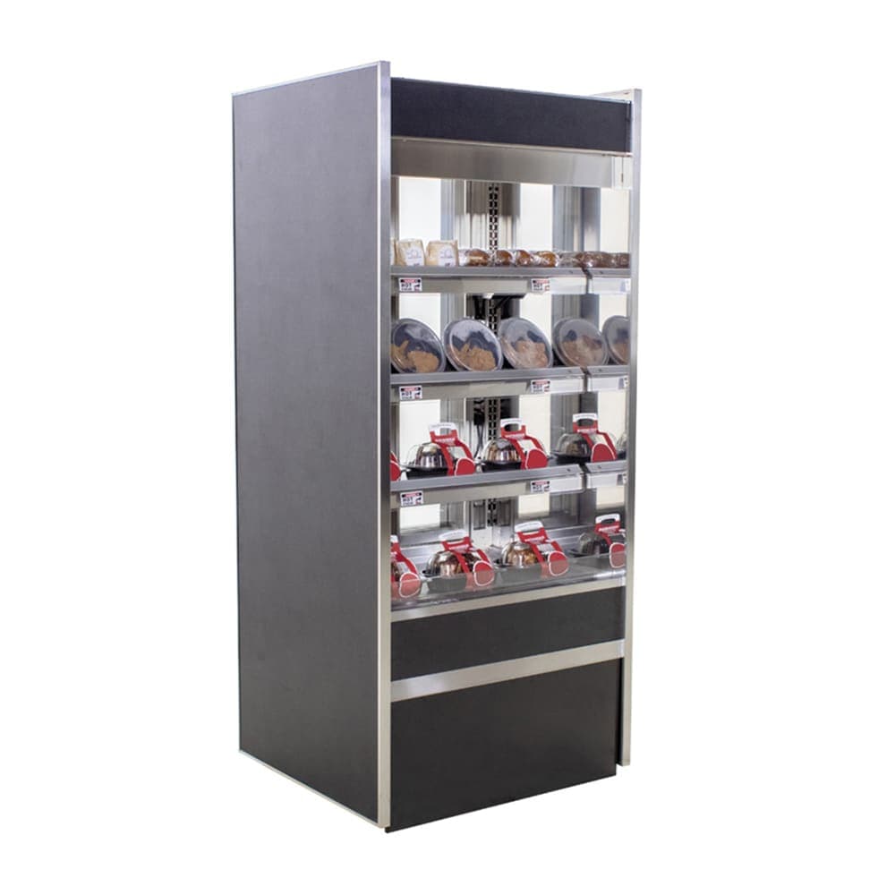 Structural Concepts B3632H 36.5" Oasis® Self Service Hot Food Display - Open Front, 208-240v/1ph, Black