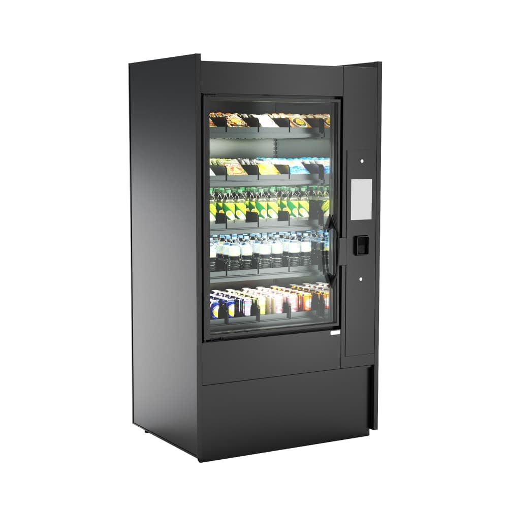 Structural Concepts BD3632DIS 45 3/8" Elevate® One Section Glass Door Merchandiser - (1) Left Hinge Door, Black, 110-120v