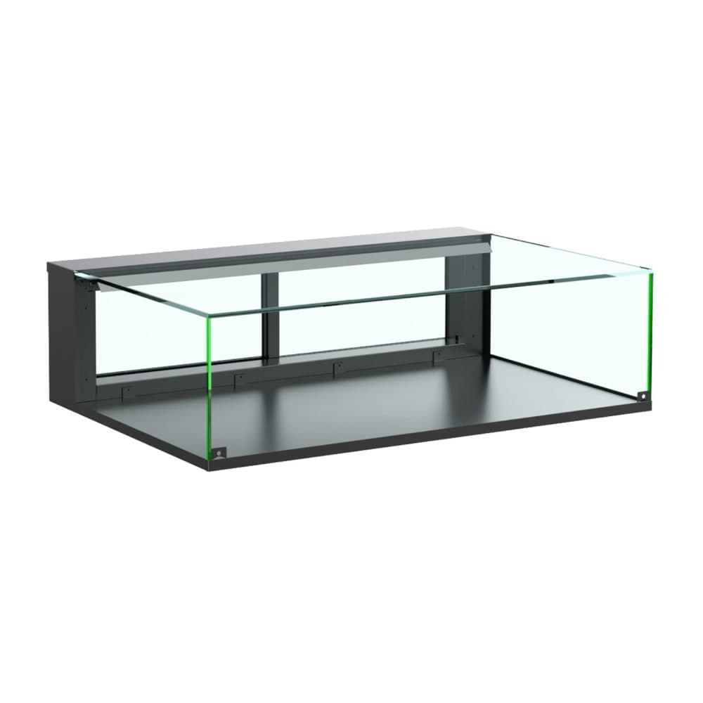 Structural Concepts NR4813DSV 48" Countertop Non-Refrigerated Display Case w/ Rear Sliding Doors, Black, 110/120v/1ph
