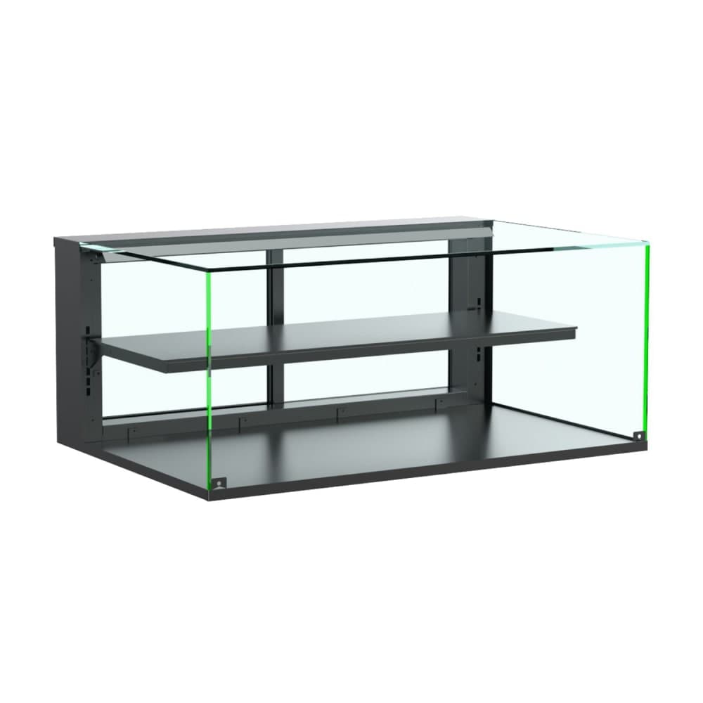 Structural Concepts NR4820DSV 36" Countertop Non-Refrigerated Display Case w/ Rear Sliding Doors, Black, 110/120v/1ph