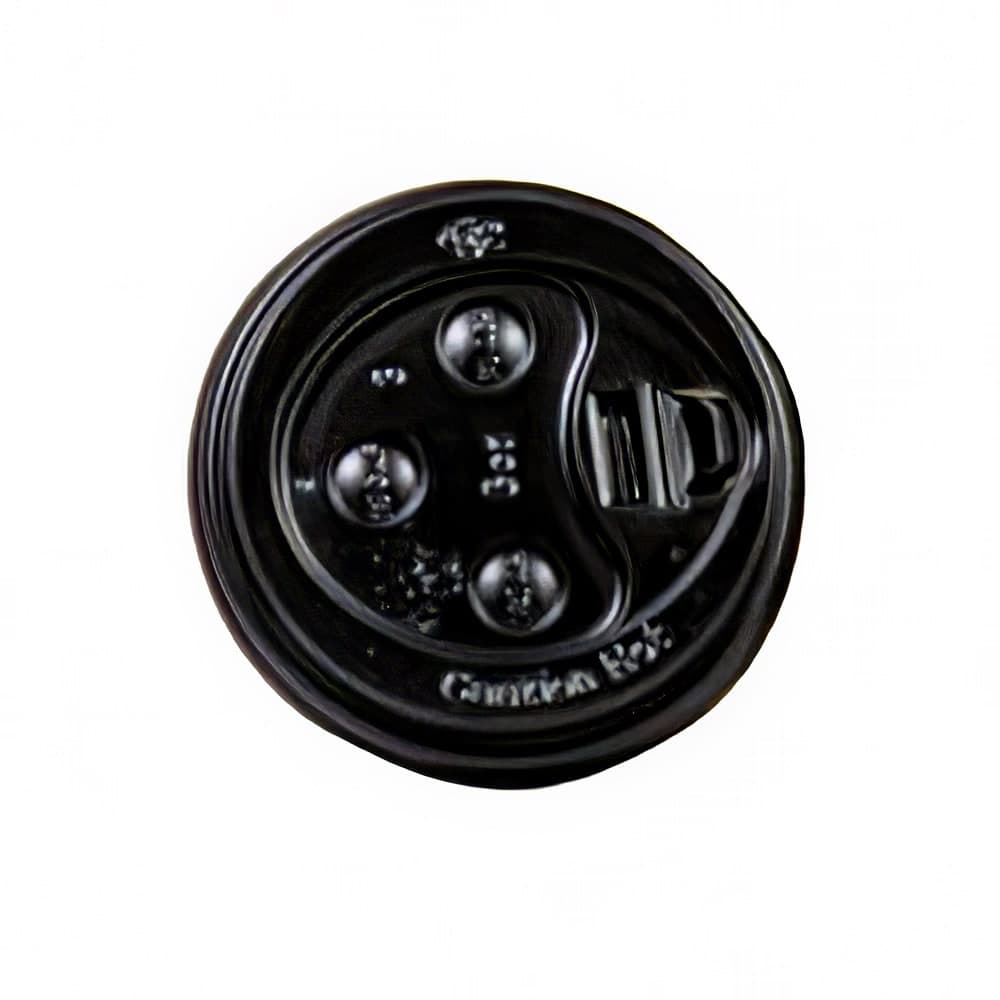 Empress Dome Lid for 10 oz to 20 oz Hot Paper Cups - Plastic, Black (E1020-DLB (50860))
