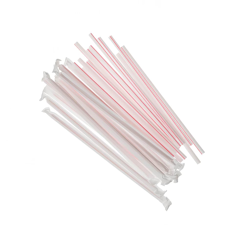Empress 7 3/4" Jumbo Straw - Unwrapped, Clear (E162004 (42025))
