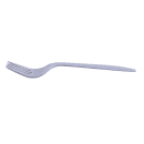 Empress Medium Weight Disposable Forks - Plastic, White (E175001 (41728)) thumbnail 4