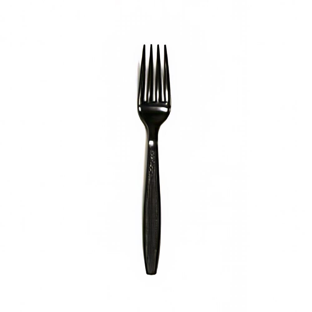 Empress Heavy Weight Disposable Forks - Plastic, Black (E179001 (41751))
