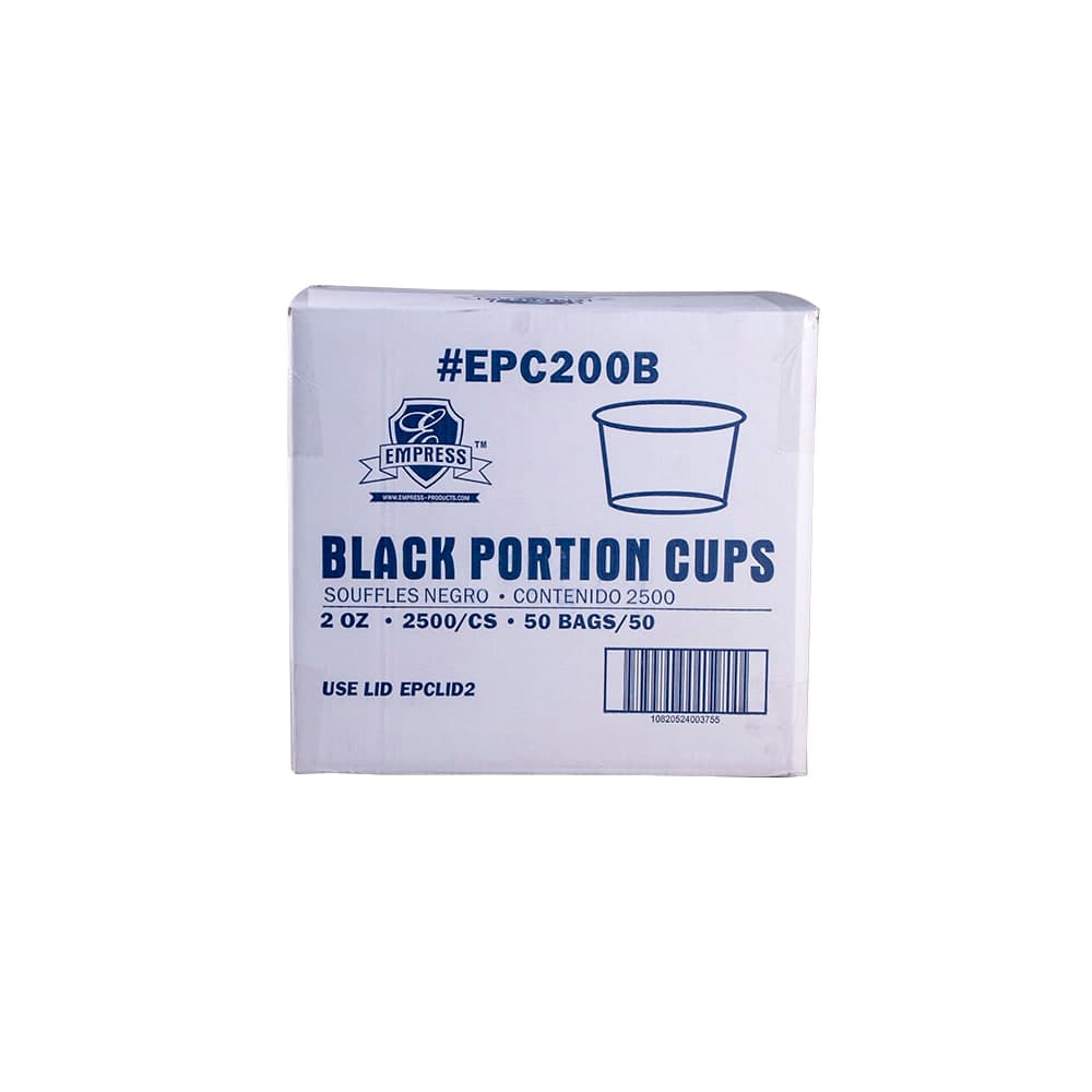 Empress 2 oz Portion Cup - Polypropylene, Black (EPC200B (48434))