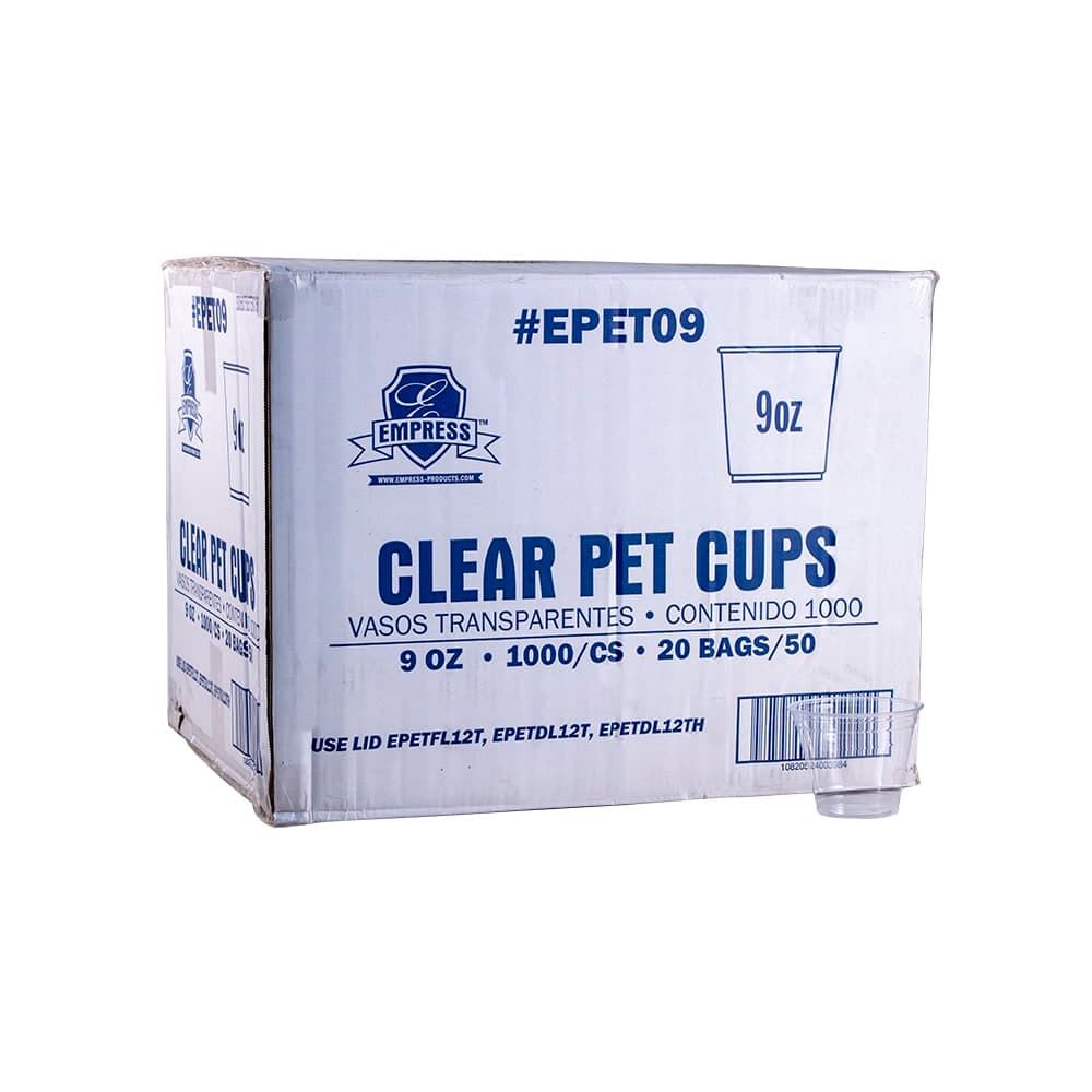 Empress 9 oz Disposable Cup - PET, Clear (EPET09 (48618))