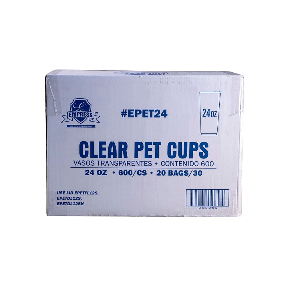 Empress 24 oz Disposable Cup - PET, Clear (EPET24 (48624))