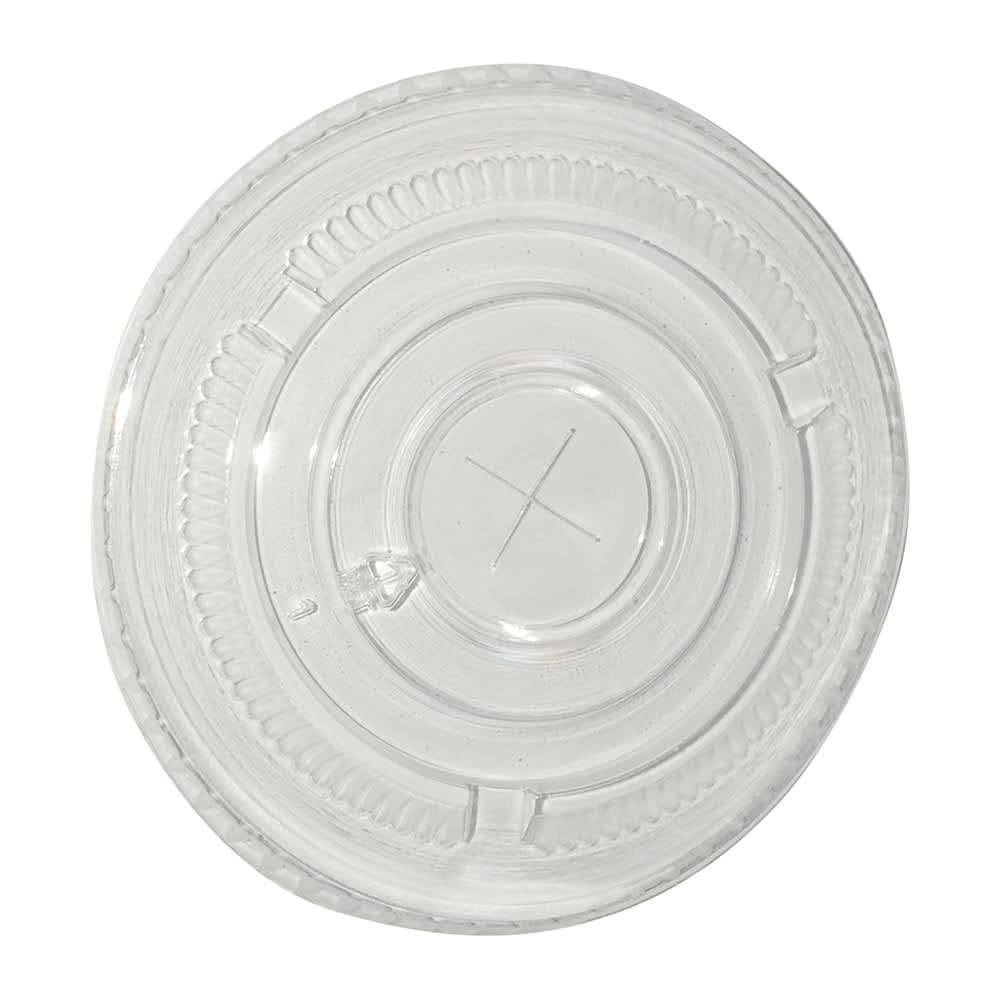 Empress Flat Lid for 32 oz PET Cups - Plastic, Clear (EPETFL32)