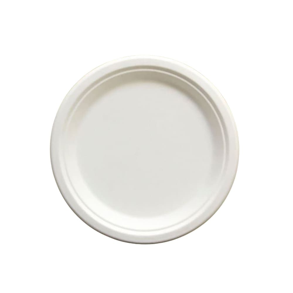 Empress 9" Disposable Plate - Heavy Weight, Natural Bagasse (EPL-09 (49098))