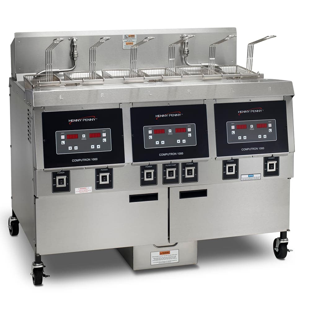 Henny Penny OFE323.05 Electric Fryer - (3) 65 lb Vats, Floor Model, 208v/3ph