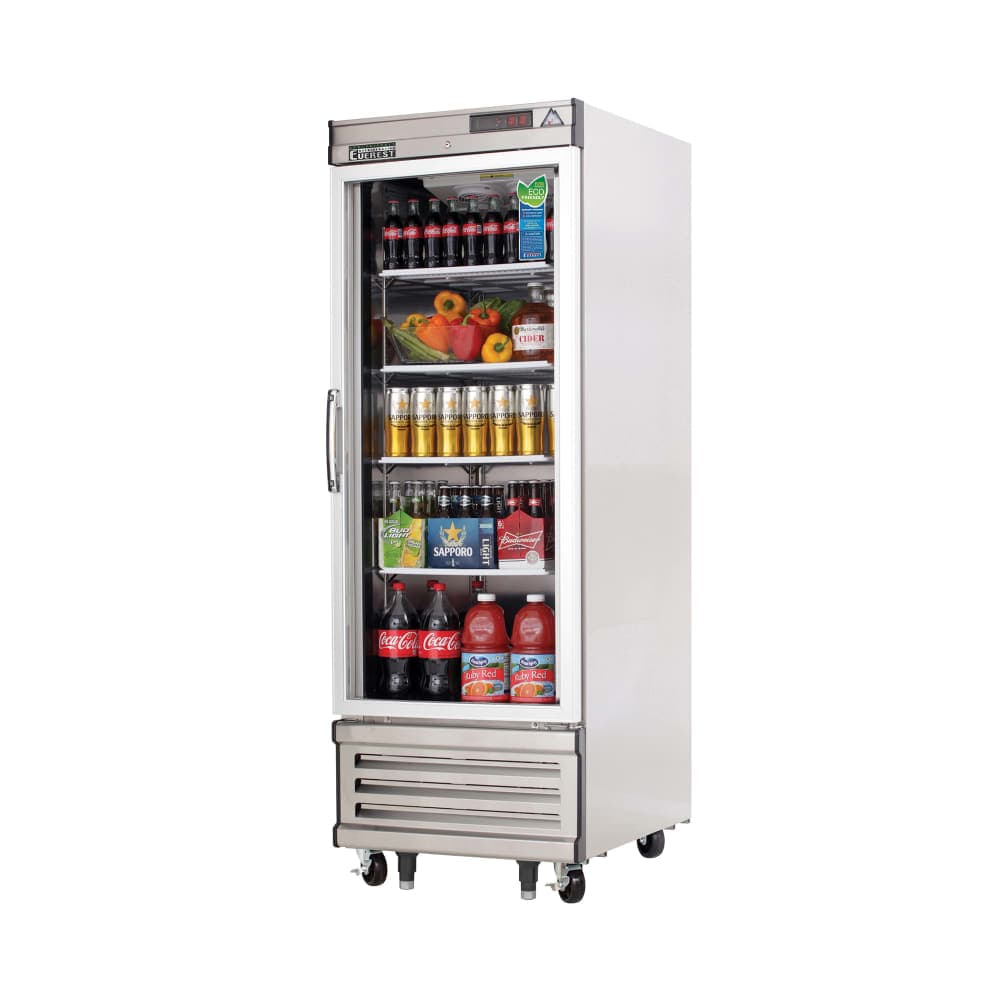 Everest Refrigeration EBGR1 27" One Section Reach In Refrigerator, (1) Right Hinge Glass Door, 115v