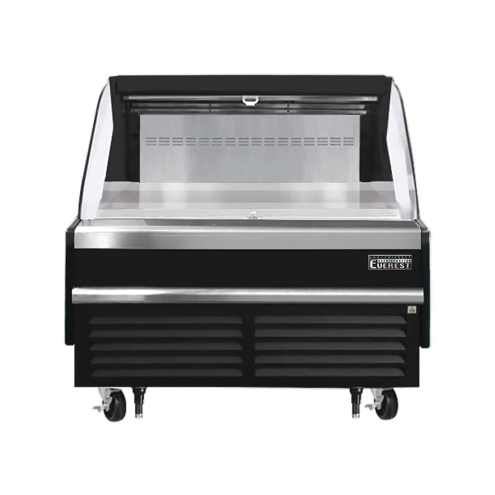 Everest Refrigeration EOMH-48-B-35-S 48" Horizontal Open Air Cooler w/ (1) Levels, Black, 115v