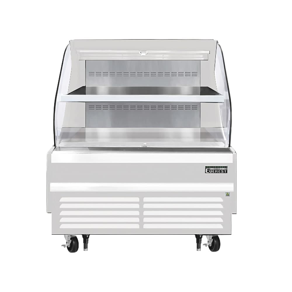 Everest Refrigeration EOMH-48-W-35-T 48" Horizontal Open Air Cooler w/ (2) Levels, White, 115v