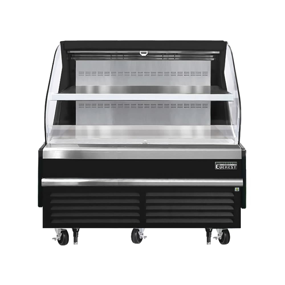 Everest Refrigeration EOMH-60-B-35-T 60" Horizontal Open Air Cooler w/ (2) Levels, Black, 115v