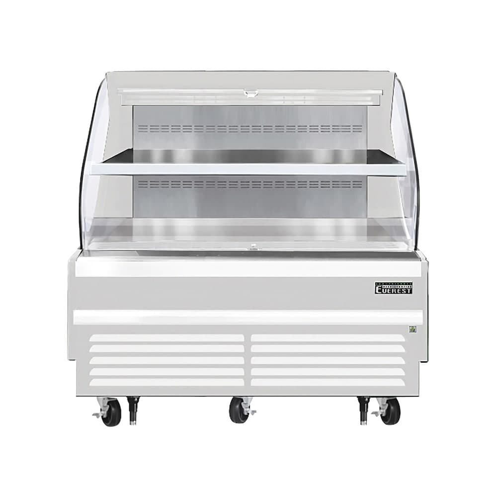 Everest Refrigeration EOMH-60-W-35-T 60" Horizontal Open Air Cooler w/ (2) Levels, White, 115v