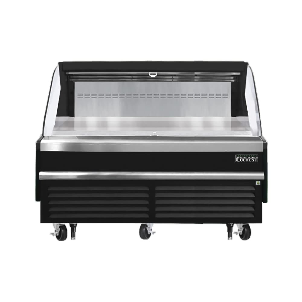 Everest Refrigeration EOMH-72-B-35-S 73 1/4" Horizontal Open Air Cooler w/ (1) Levels, Black, 115v