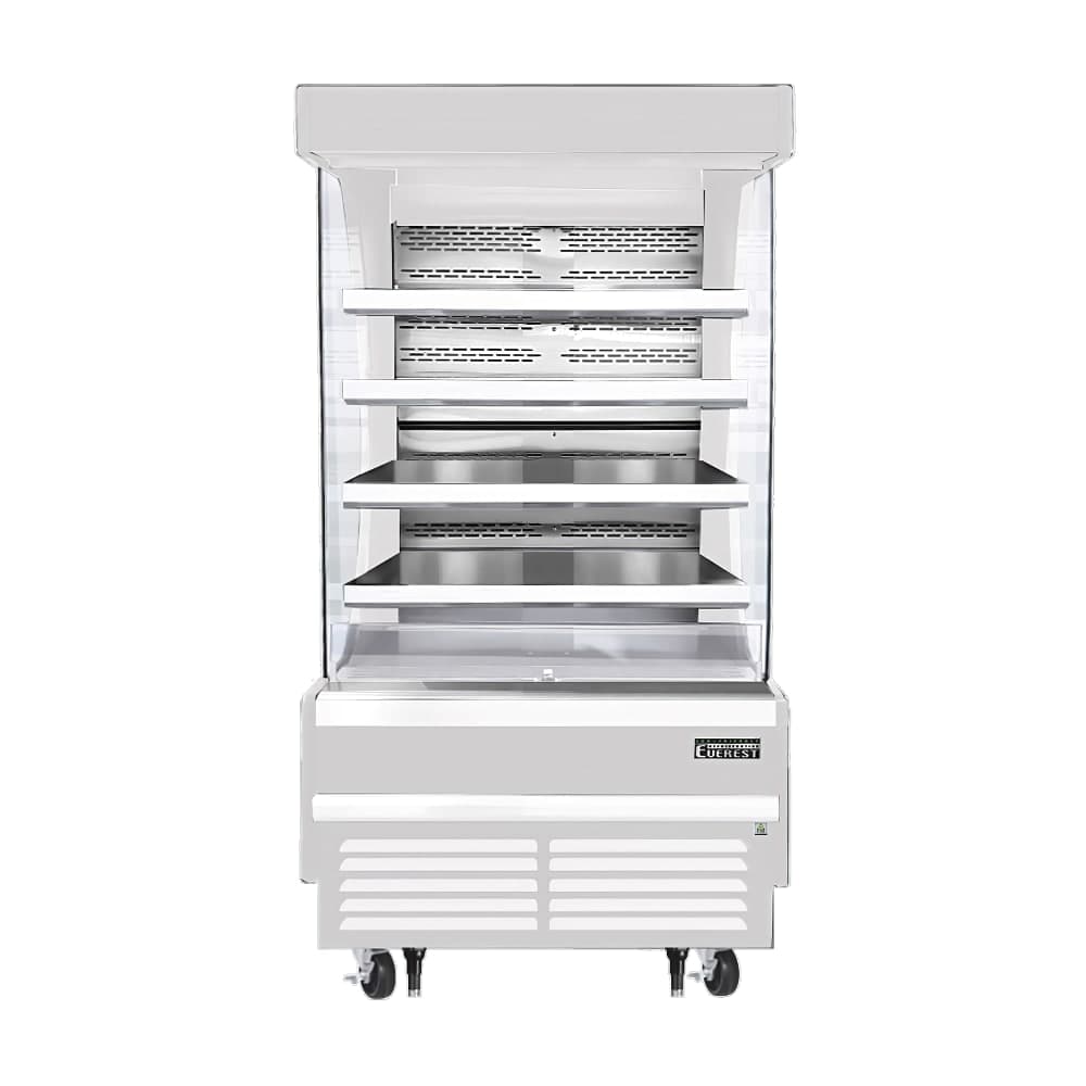 Everest Refrigeration EOMV-36-W-28-T 37 1/4" Vertical Open Air Cooler w/ (5) Levels, White, 115v