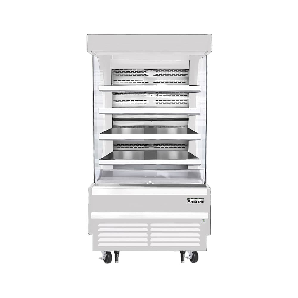 Everest Refrigeration EOMV-36-W-35-T 37 1/4" Vertical Open Air Cooler w/ (5) Levels, White, 115v