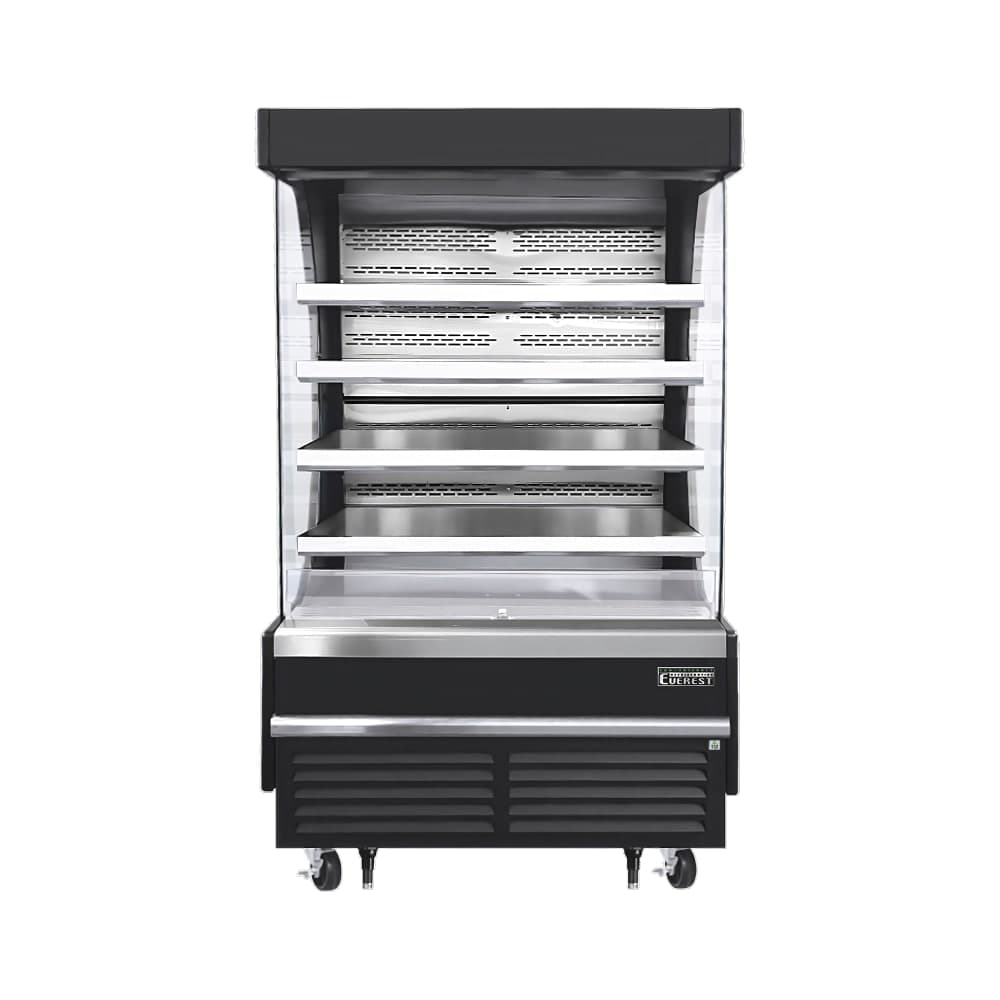 Everest Refrigeration EOMV-48-B-35-T 48" Vertical Open Air Cooler w/ (5) Levels, Black, 115v