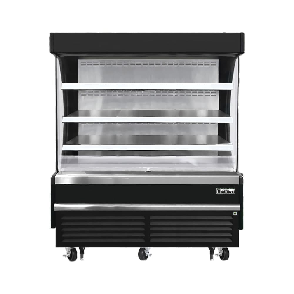 Everest Refrigeration EOMV-60-B-28-S 60" Vertical Open Air Cooler w/ (4) Levels, Black, 115v