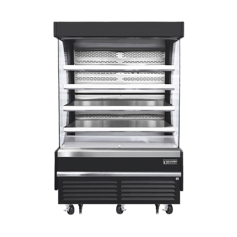 Everest Refrigeration EOMV-60-B-35-T 60" Vertical Open Air Cooler w/ (5) Levels, Black, 230v