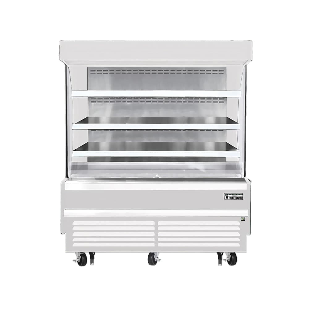 Everest Refrigeration EOMV-60-W-28-S 60" Vertical Open Air Cooler w/ (4) Levels, White, 115v
