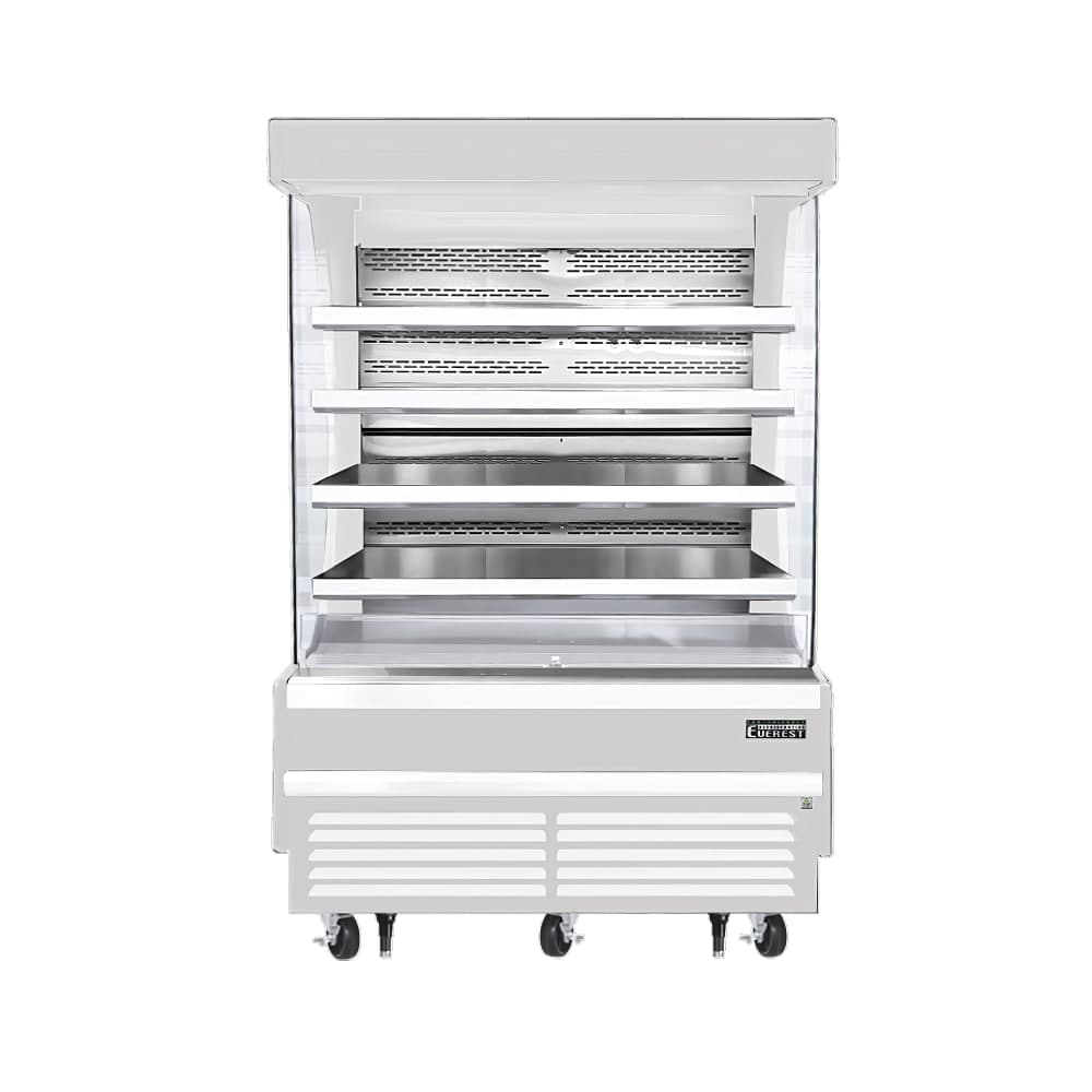 Everest Refrigeration EOMV-60-W-28-T 60" Vertical Open Air Cooler w/ (5) Levels, White, 230v