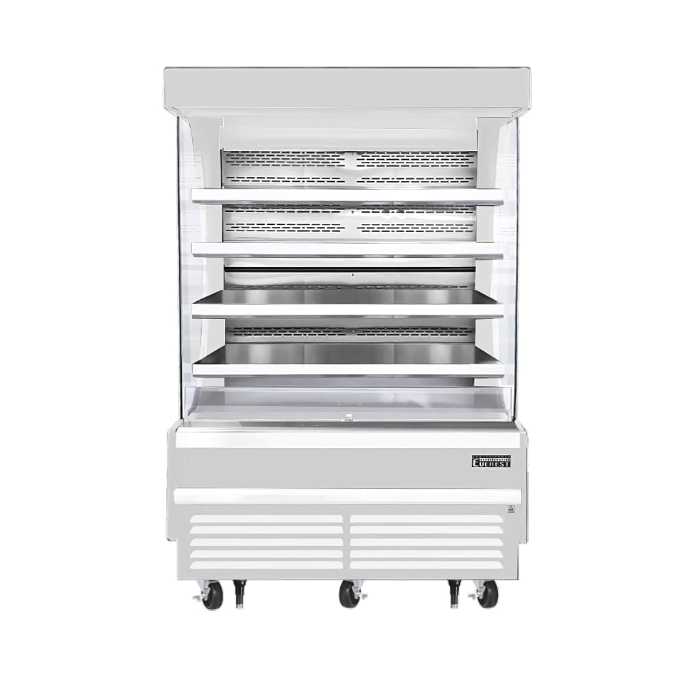 Everest Refrigeration EOMV-60-W-35-T 60" Vertical Open Air Cooler w/ (5) Levels, White, 230v