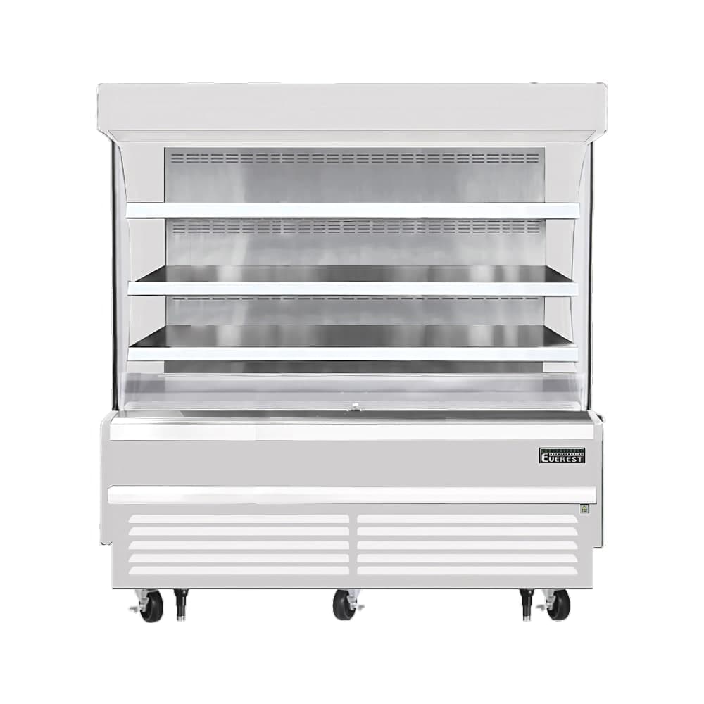 Everest Refrigeration EOMV-72-W-28-S 73 1/4" Vertical Open Air Cooler w/ (4) Levels, White, 115v