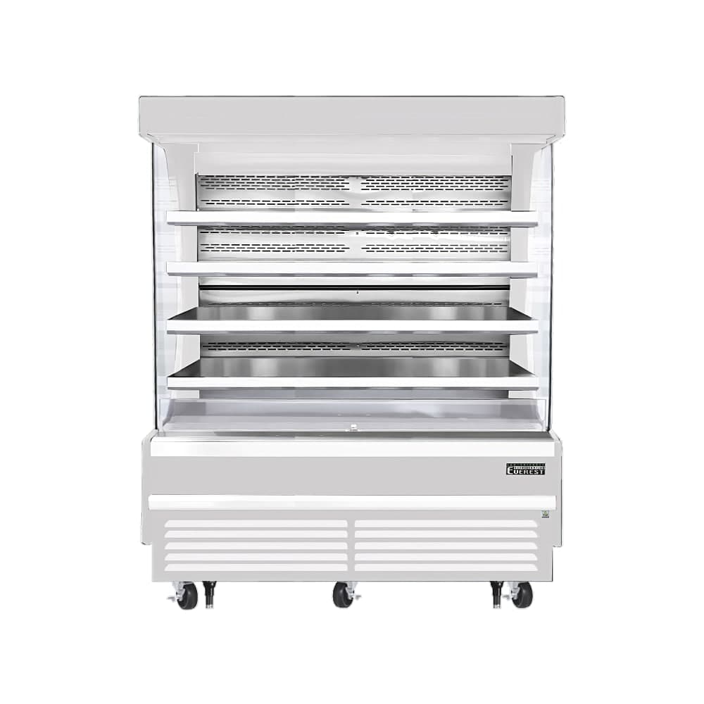 Everest Refrigeration EOMV-72-W-28-T 73 1/4" Vertical Open Air Cooler w/ (5) Levels, White, 230v